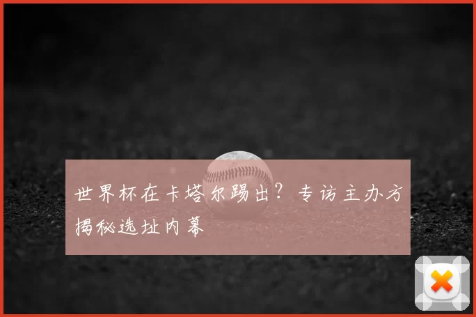 世界杯在卡塔尔踢出？专访主办方揭秘选址内幕